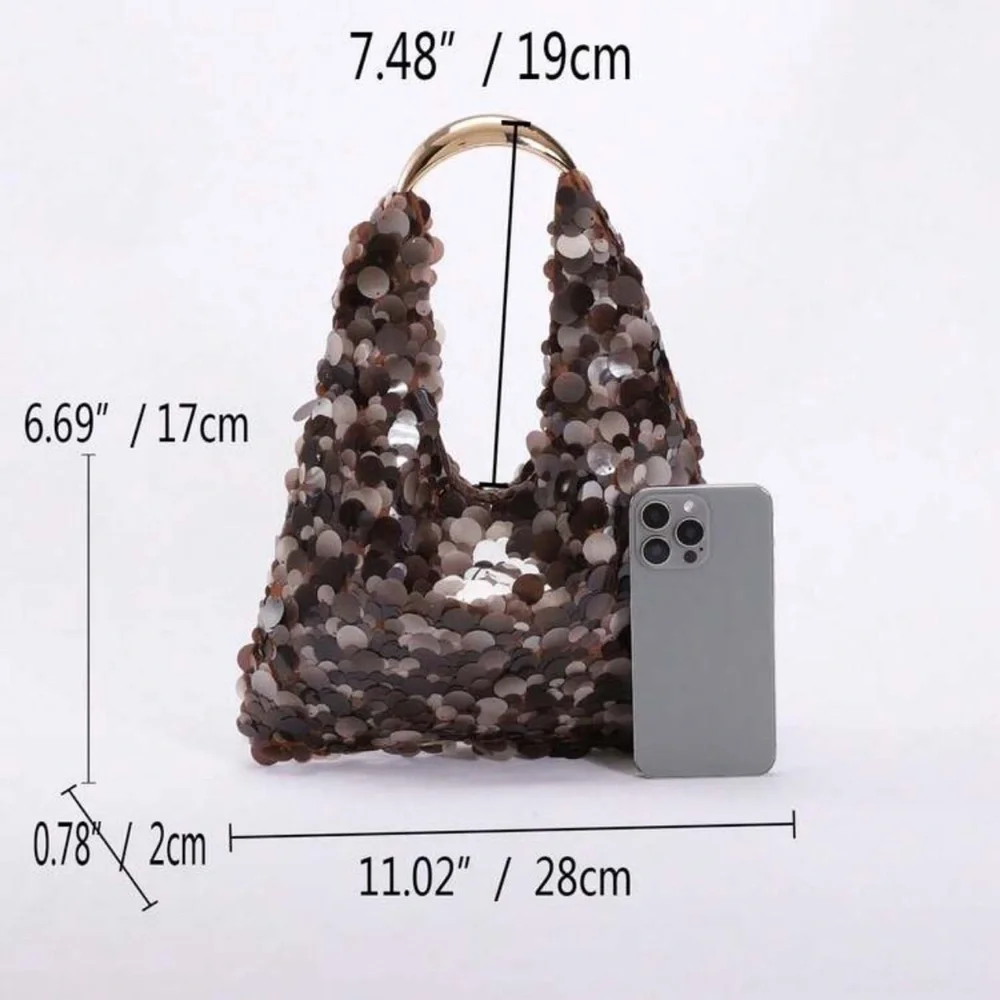👜 Brown Sequin Bag 👜 - Picture 2 of 6